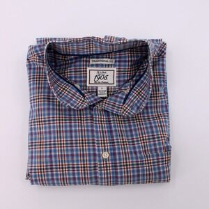 Jos A Bank 1906 Traditional Fit Plaid Button Down Cotton Shirt Mens L